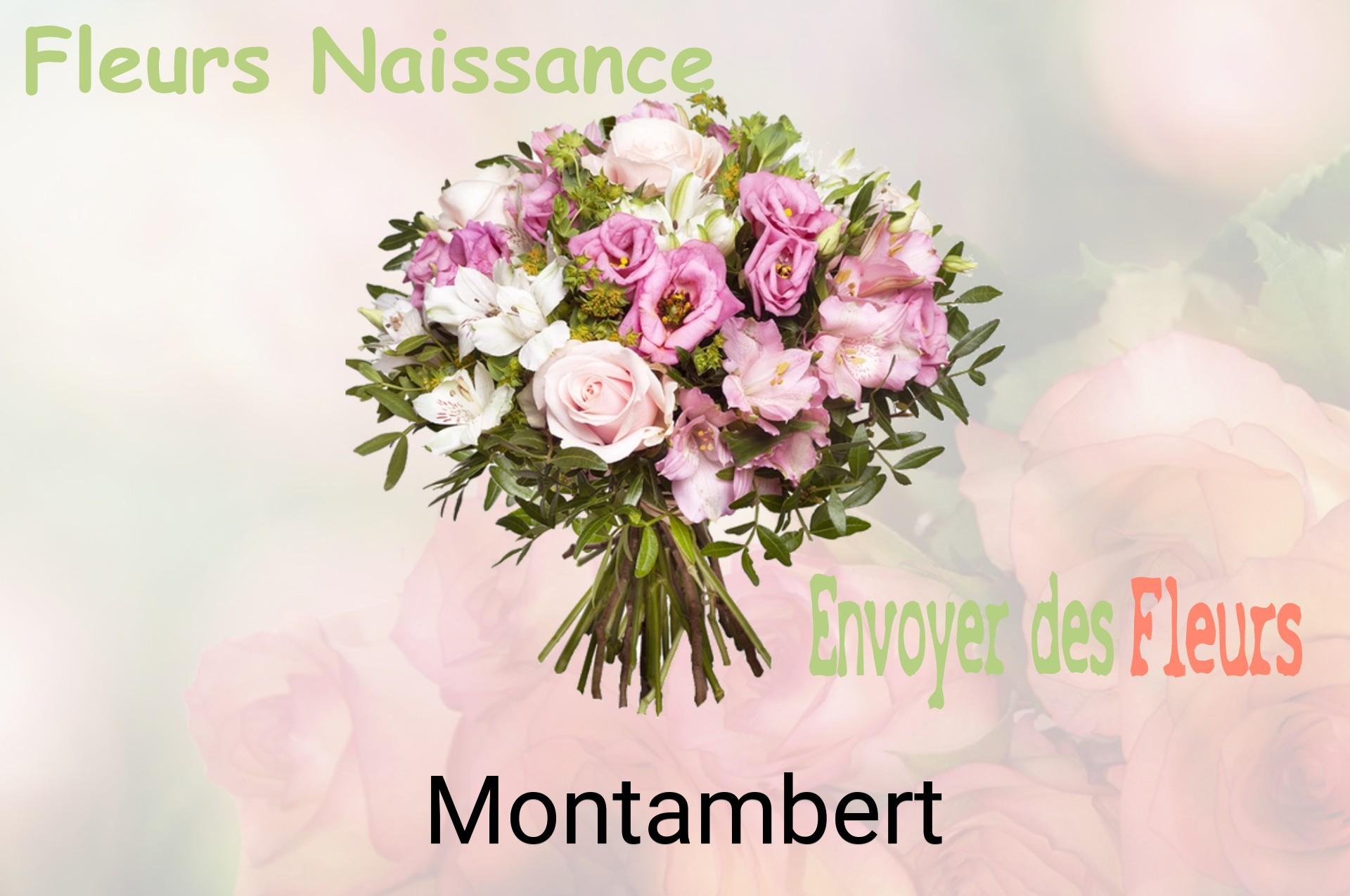 Bouquet de fleurs de naissance livré à Montambert